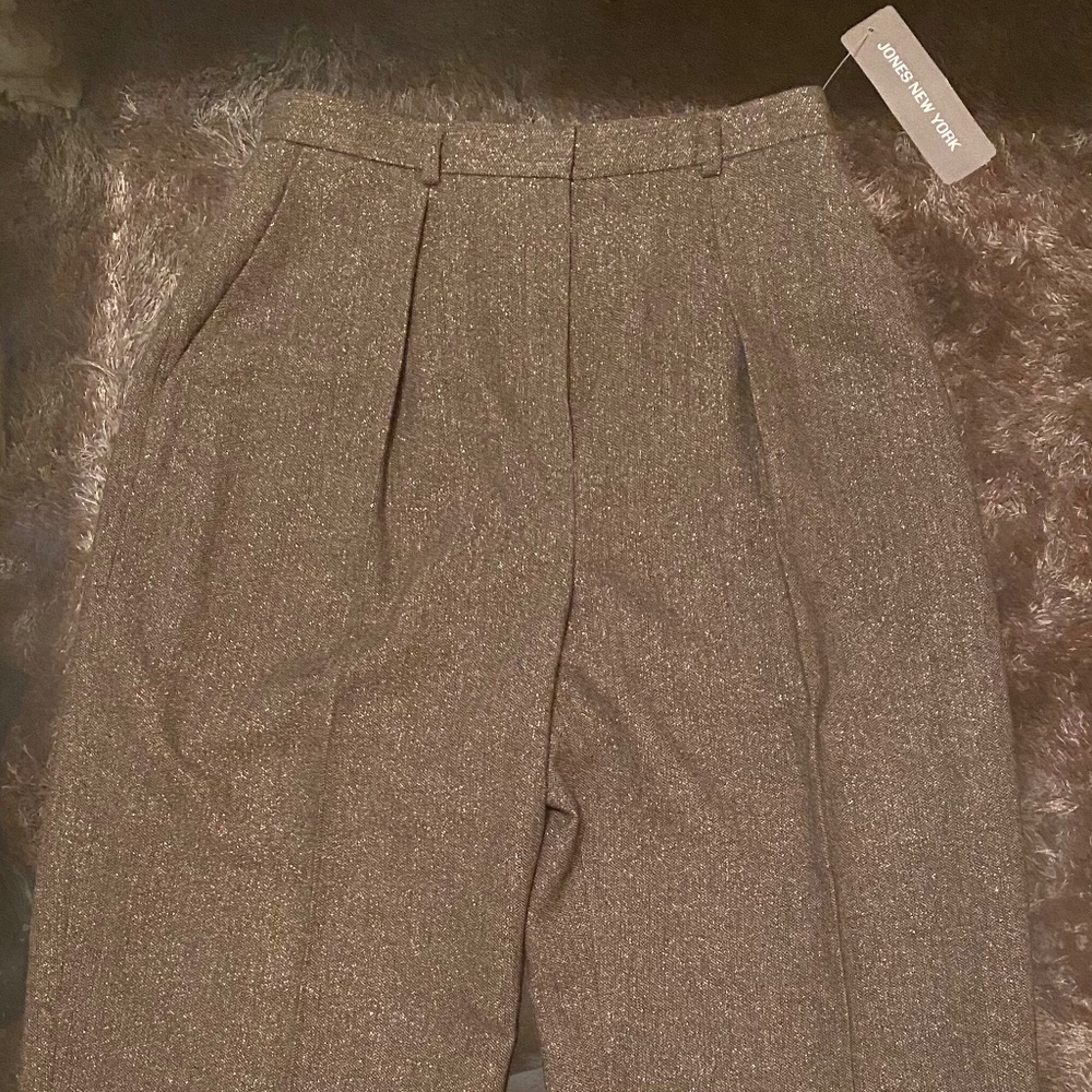 Jones New York Sz 10 Gold Shimmer Slacks
